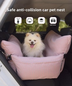 Eco-Friendly Cotton Pet Car Kennel Comfortable Warm Car Seat <b>Nest</b> for Travel Cross-Border with Animal Pattern for Cat Dog <b>Bed</b> - Product Image 4