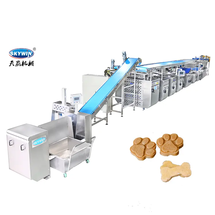 Otomatik köpek maması yapma makineleri pet gıda üretim hattı/köpek maması makinesi