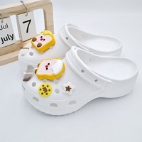 Accessoires Croc unisexe en gros : Breloques pour chaussures en forme de beurre, pain, étoile, mignonnes, de dessin animé, 3D, détachables, décoratives, en caoutchouc, boucles de chaussures Ys