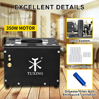 Compresseur d'air PCP TUXING haute pression avec arrêt automatique, ventilateur de refroidissement 12V, 110V, 220V, 300bar/4500psi/30mpa, adaptateur secteur pour chasse et paintball
