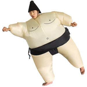 Costume de lutte sumo gonflable réaliste en polyester pour adulte, idéal pour la location lors d'événements d'Halloween - Product Image 2