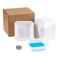 WEIAI Weigh Boats 7/100ml – Barquettes de pesée carrées antistatiques en plastique pour poudre, époxy, aliments – Contenants de laboratoire pour balance