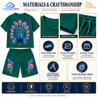 Ensemble d'été deux pièces personnalisé pour homme : T-shirt et short en mélange de coton tricoté respirant 220g, imprimé numérique motif animal électrique