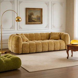 Divano Moderno Comprimibile Stile Crema Senza Telaio, Divano Lineare, Mobili per Soggiorno, Poltrone e <span class=keywords><strong>Divani</strong></span> di Lusso - Product Image 2