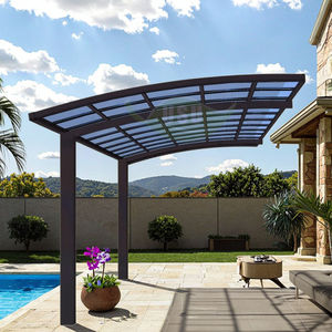 Cadre en <span class=keywords><strong>bois</strong></span> en acier de matériau étanche pour abri d'auto de luxe de haute qualité pour les auvents de couverture de voiture de jardin extérieur - Product Image 3