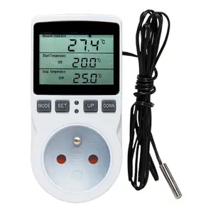 Digital Temperature Controller Multifunctional Wireless Thermostat Socket Plug with Timer Switch