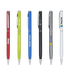 Wholesale Custom Logo Promotional Slim Metal Multi-Functional Twist Ballpoint <b>Pen</b> 1.0mm Writing Width Black Ink UV Printing - Product Image 2