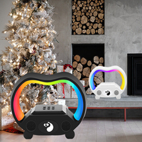 Réveil RGB portable en forme de champignon pour voiture, haut-parleur sans fil extérieur longue durée avec radio et batterie intégrée OEM