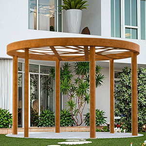 GNEE Compact Folding Corten Steel Gazebo for <b>Small</b> Balconies & Limited Spaces - Product Image 2