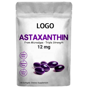 Astrxanthin alami dengan ekstrak biji anggur, kapsul softgel astrxanthin Premium gel lunak