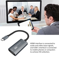 Boîtier d'enregistrement Audio/vidéo, HDMI, compatible avec usb type-c, diffusion en direct via DSLR, caméscope, caméra d'action, PS4,Switch