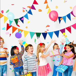 <span class=keywords><strong>Guirlande</strong></span> de fanions colorés 2,5 m, fanions multicolores en feutre pour fêtes, célébrations et décorations de magasins - Product Image 4