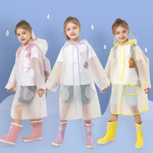 Children's raincoat, girls' children's schoolbag, rainstorm proof waterproof coat, 2023 new style, long