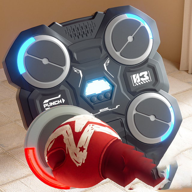 Promotional Plastic Smart Electronic Indoor Home Workout Training Equipment for Kids Decompression Toy Scoring Music Boxing