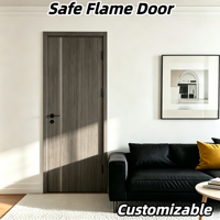 Porte en MDF ignifuge à âme en perlite, haute sécurité pour immeubles multi-appartements et décoration de bâtiments commerciaux