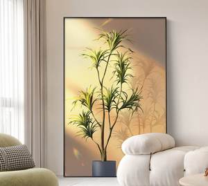 Peinture murale artisanale en alliage d'aluminium à impression numérique naturelle, <span class=keywords><strong>nature</strong></span> morte, marguerite jaune vif, décoration intérieure, lot multi-pièces - Product Image 3