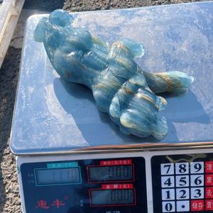 งานแกะสลักคริสตัลควอตซ์ธรรมชาติคุณภาพสูง <span class=keywords><strong>รูป</strong></span>สิงโต เสือดาว จิ้งจอก สีน้ำเงิน สำหรับตกแต่ง ขายส่ง - Product Image 5