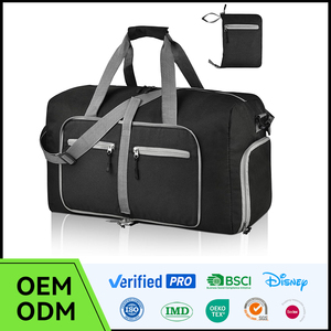 Sac <span class=keywords><strong>de</strong></span> voyage en polyester imperméable extra large, léger, pliable, avec fermeture éclair, sac <span class=keywords><strong>de</strong></span> voyage pour hommes et femmes - Product Image 1