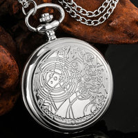En gros, Accessoires Steampunk Vintage : Montre de Poche Astrologique Time Lords, Pendentif Médaillon Collier Dr W avec Chaîne, Mouvement à Quartz