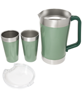 Pichet à bière isotherme classique de 64 oz en acier inoxydable, vente en gros, pichet thermos à bière isolé sous vide, gobelet isotherme