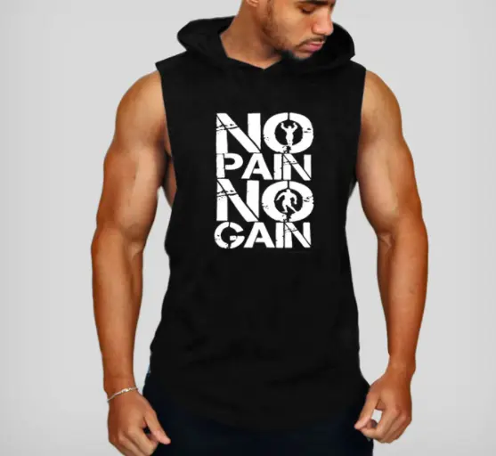 Nieuwe Workout Vest Custom Logo Sportkleding Gym Running Fitness Heren Tank Top Hoodie Mouwloze T-Shirts