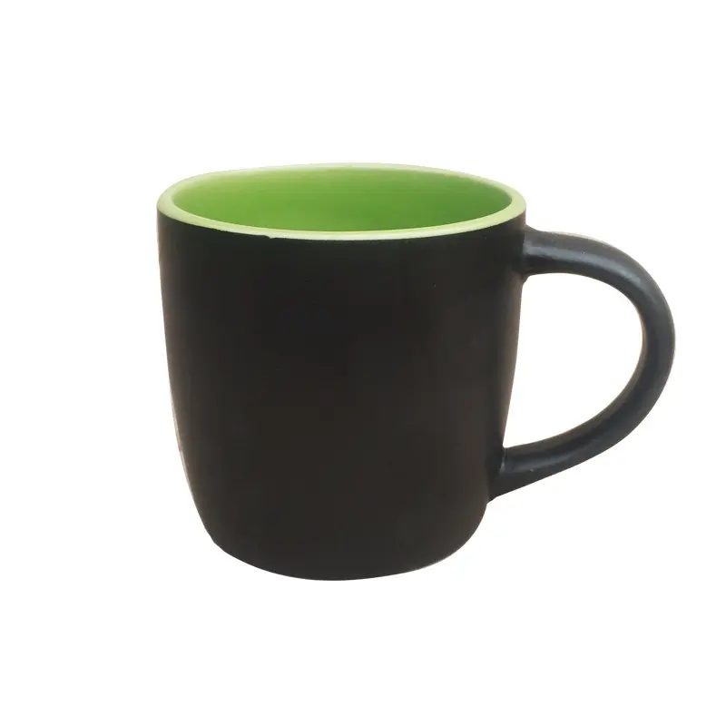 Customized Matte Black Drinking Ceramic Mug For Promotion Gift