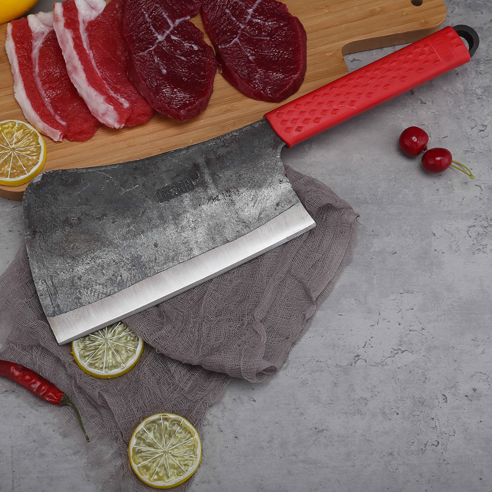 Heavy Blade Butcher Cleaver Knife - 8 Inch High Manganese Steel, Sharp and Durable for Hard Bone Cutting in Kitchenware