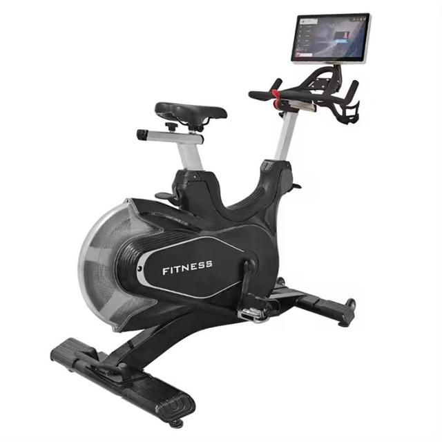 Hot Sale Large LCD Screen  Commercial Fitness Equipment Gym Air Bike Cardio Training Spinning Bike