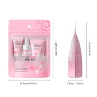 Offre Spéciale Ensemble d'emballage de soins de la peau de luxe Crème pour les yeux Crème pour le visage Sérum Sakura Ensemble de soins de la peau