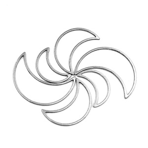 Composants de bijoux en acier inoxydable demi-lune pour la fabrication de boucles d'oreilles H1087, plaqué or - Product Image 4