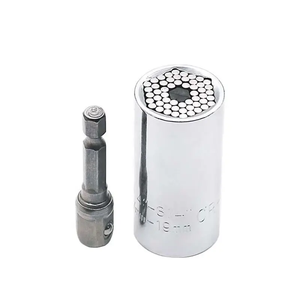Clé à douille universelle ensemble de têtes de manchons Gadget 7-19mm perceuse électrique adaptateur clé écrou poignée magique Multi outils à main Multitool - Product Image 1