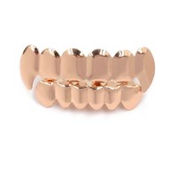 L. R.Gem Grillz plaqué or 18K pour rappeur, Hip Hop, personnalisé, dents polies, pour hommes et femmes