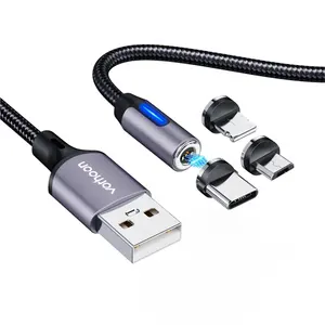 도매 자석 케이블 3 1 유형 C 데이터 케이블 휴대 전화 케이블 케이블 자기 USB 2.4A 충전