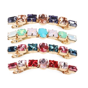 Pinces à <span class=keywords><strong>cheveux</strong></span> en cristal pour femmes, pinces à <span class=keywords><strong>cheveux</strong></span> de luxe, travail à la main, Barrettes rondes, délicates, tendance, - Product Image 1