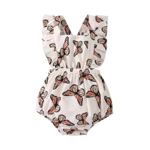 Natural Cotton Baby Clothes Summer Cute Printing Pattern Baby Girl Clothes 0-12 months Sleeveless Body Suits for Babies