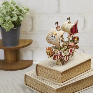 Puzzle en bois <span class=keywords><strong>officiel</strong></span> sous licence One Piece Thousand Sunny, jouet de puzzle 3D en bois pour la vente mondiale - Product Image 6
