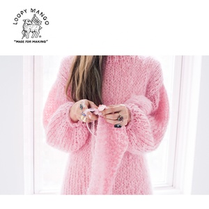 Fil à tricoter Loopy Mango Mohair, tellement doux, 60 mètres/50 g, fil mérinos épais, 10 mm-15 mm, fil coloré pour tricoter à la main - Product Image 3