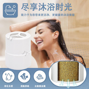 Cartouche filtrante pour pomme de douche HSF 010 100 GPD, purificateur d'eau pour adoucissement et déchloration du bain - Product Image 1