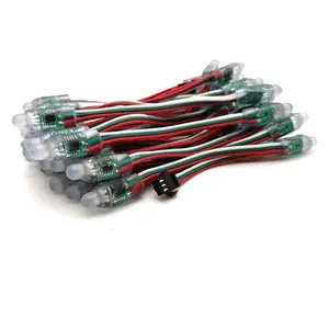 12V GS8208 LED Pixel Light 12MM LED LIGHT Coloured Wires WS2811 12mm DIGITAL RGB LED Pixel Light