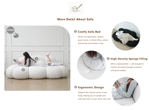 Bộ ghế <span class=keywords><strong>sofa</strong></span> phòng khách phong cách tối giản Bắc Âu Atunus, chất liệu vải boucle cừu màu be, kiểu dáng <span class=keywords><strong>sofa</strong></span> mây, đóng gói hút chân không. - Product Image 6