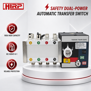 Saklar Transfer Otomatis Tipe Kontrol Kebakaran 100A 4 Kutub ATS AC220V Kontrol Pengalih Sumber Daya Ganda - Product Image 2