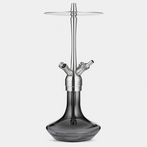 Cachimba de Acero Inoxidable V2A Premium con Base de Vidrio Grueso, 4 Puertos para Mangueras, 50cm, Moderna, para Salón o Bar, Venta al por Mayor OEM - Product Image 4