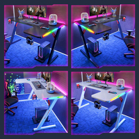 Bureau debout en forme de L, hauteur réglable, bureau d'angle électrique pour le gaming, table d'ordinateur assis-debout, noir carbone