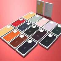Housse de protection de téléphone portable en silicone souple liquide antichute de couleur personnalisée de luxe pour iPhone 11 12 13 14 15 16 Pro Max plus