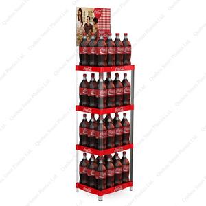 Étagère de présentation pour bouteilles de cola de 2 litres pour les magasins, quatre niveaux, sur pied, pour bouteilles d'eau - Product Image 1