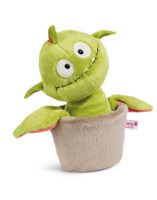Peluche Monstre en Pot, Jouet en Peluche Monstre Vert Doux avec Pot de Fleurs en Peluche, Jouet Interactif pour Chiens et Chats