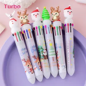 أوروبا 2022 حار بيع عيد الميلاد القلم منظم قرطاسية الترويجية أشكال مختلفة من لطيف أقلام بلاستيكية الكرة الأقلام