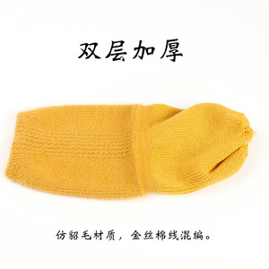 Faux Fur Knit Beanie Hat With Fox Ears Warm Winter Hat For Women 54-56cm <b>Head</b> Circumference Daily Use Adult Female <b>Style</b> - Product Image 3