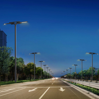 Lampadaire solaire LED modulaire AC 240W à haute efficacité lumineuse, certifié RoHS, indice de protection IP65, garantie de 3 ans, dimmable