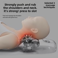 Dispositif de soutien dorsal, coussin de massage cervical et lombaire, coussin chauffant électrique pour le cou et les épaules, oreiller de massage Shiatsu